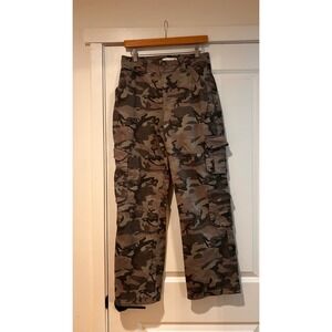 Abercrombie & Fitch Curve Love Camo Cargo Pants Women 8 Baggy Utility Carpenter